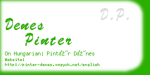 denes pinter business card